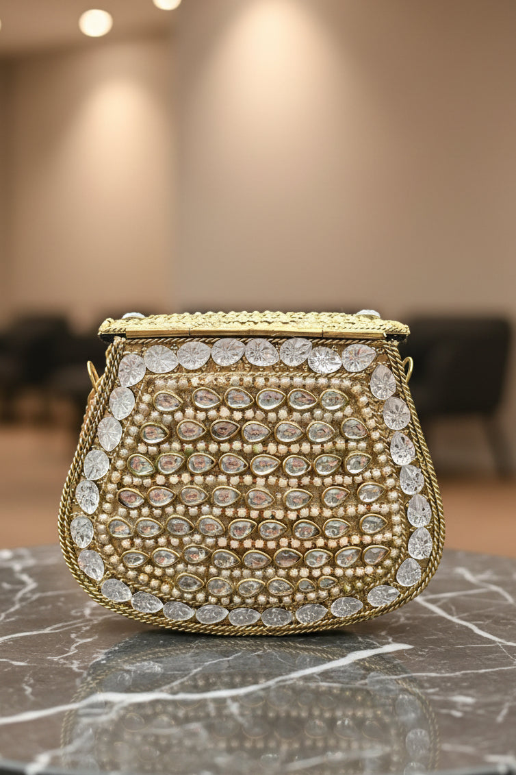 Ghungroo Kundan Clutch
