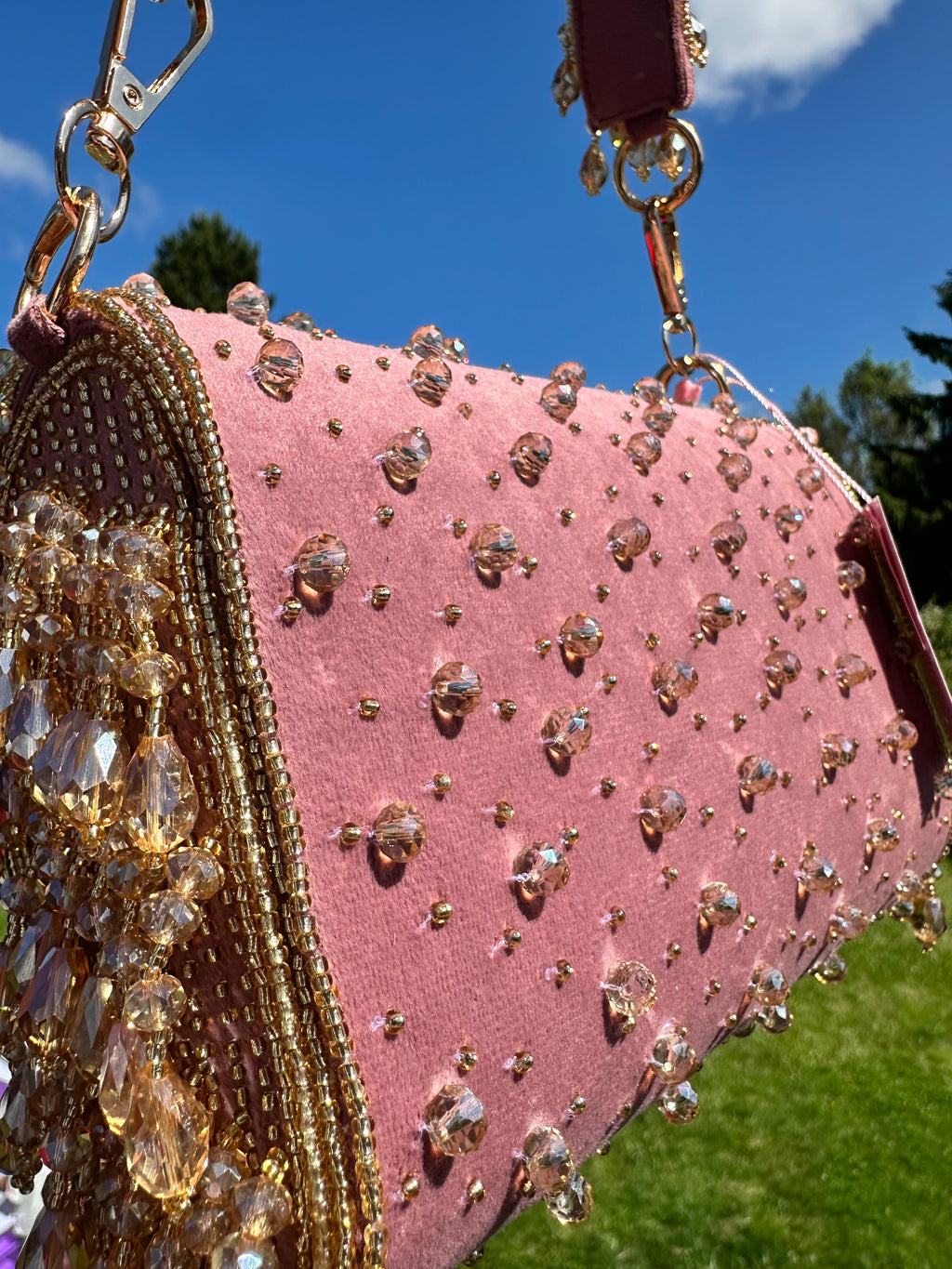 Zeenat Beaded Crystal Bag