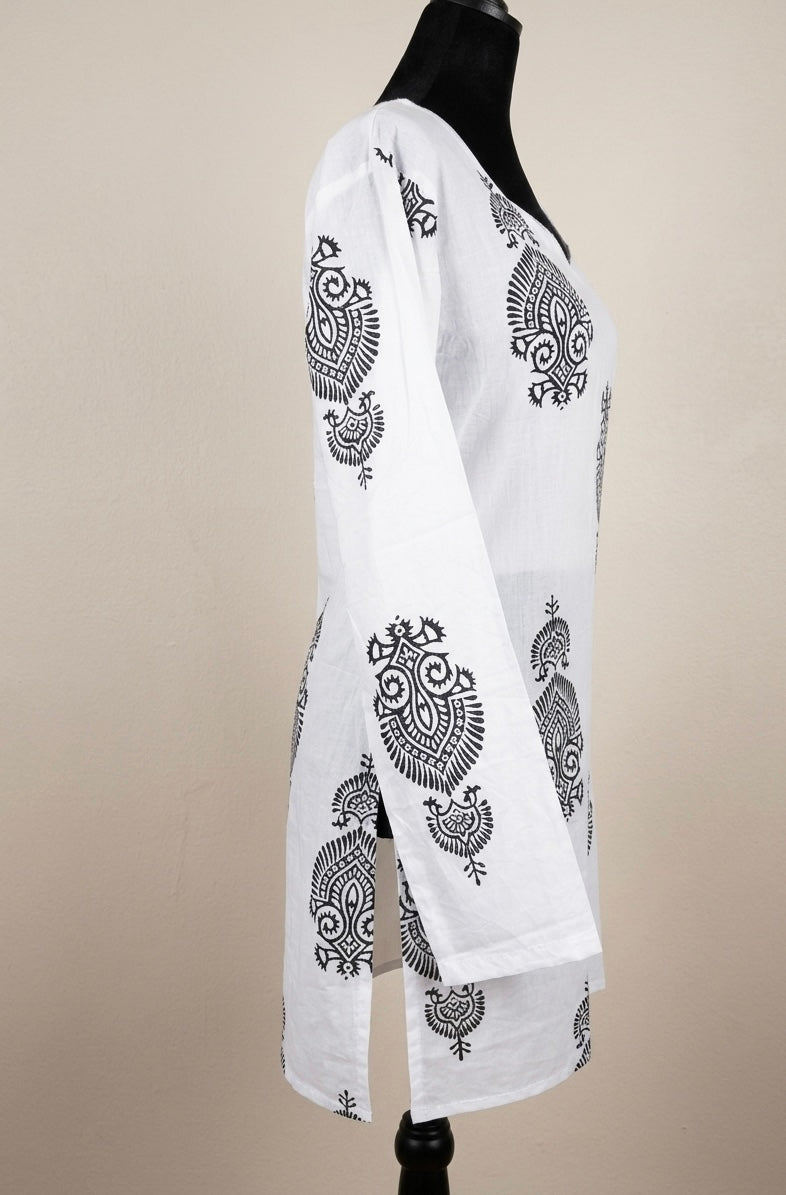 Block print cotton Kurti top