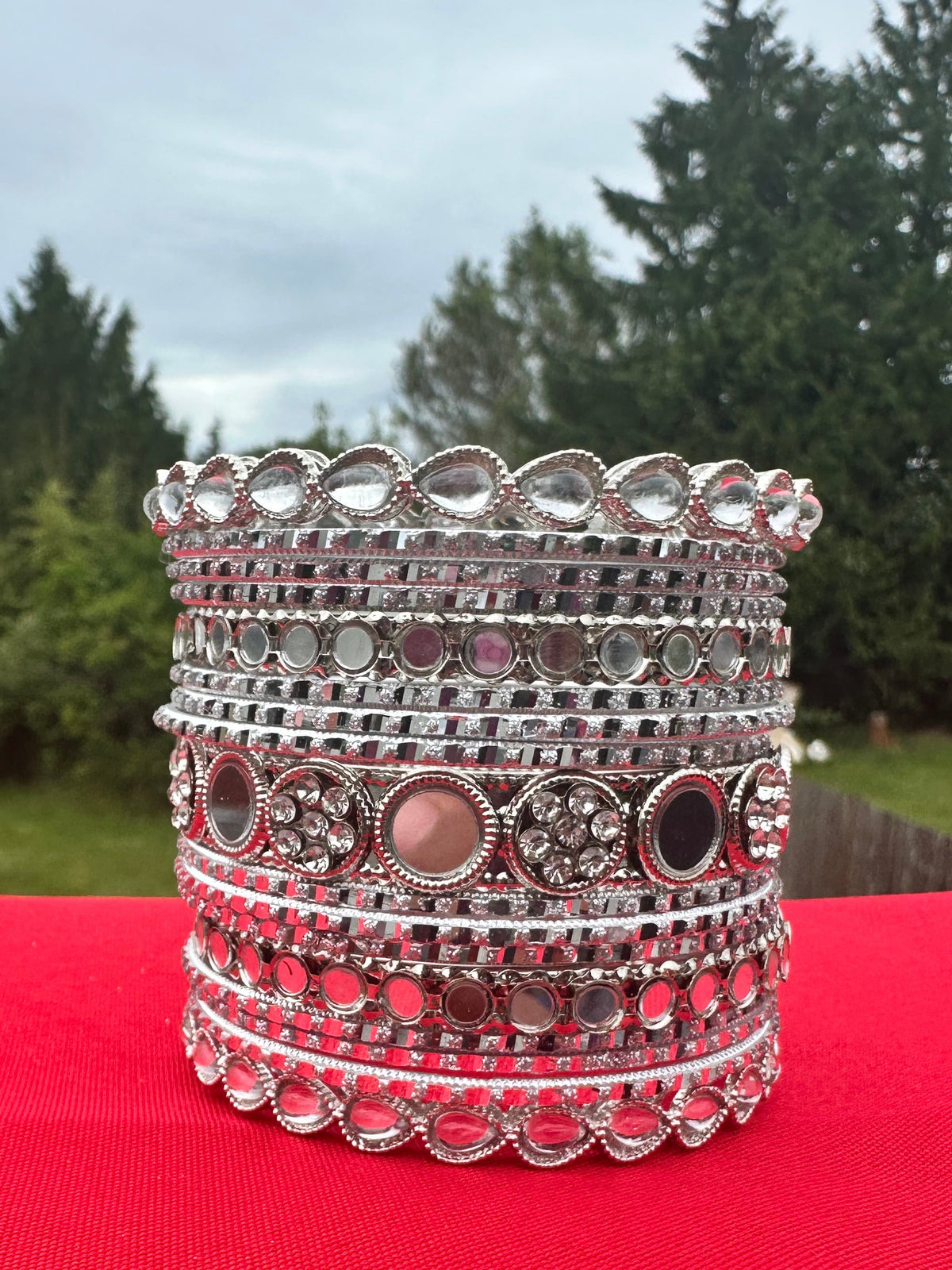 Mirror metal bangles