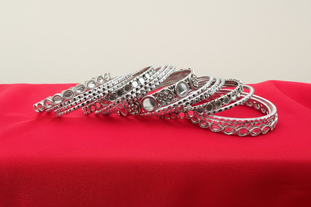 Mirror metal bangles