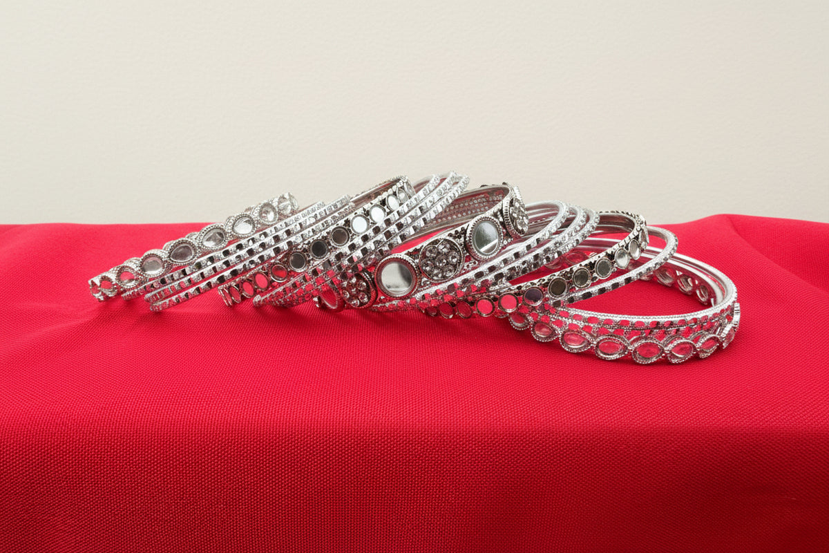 Mirror metal bangles