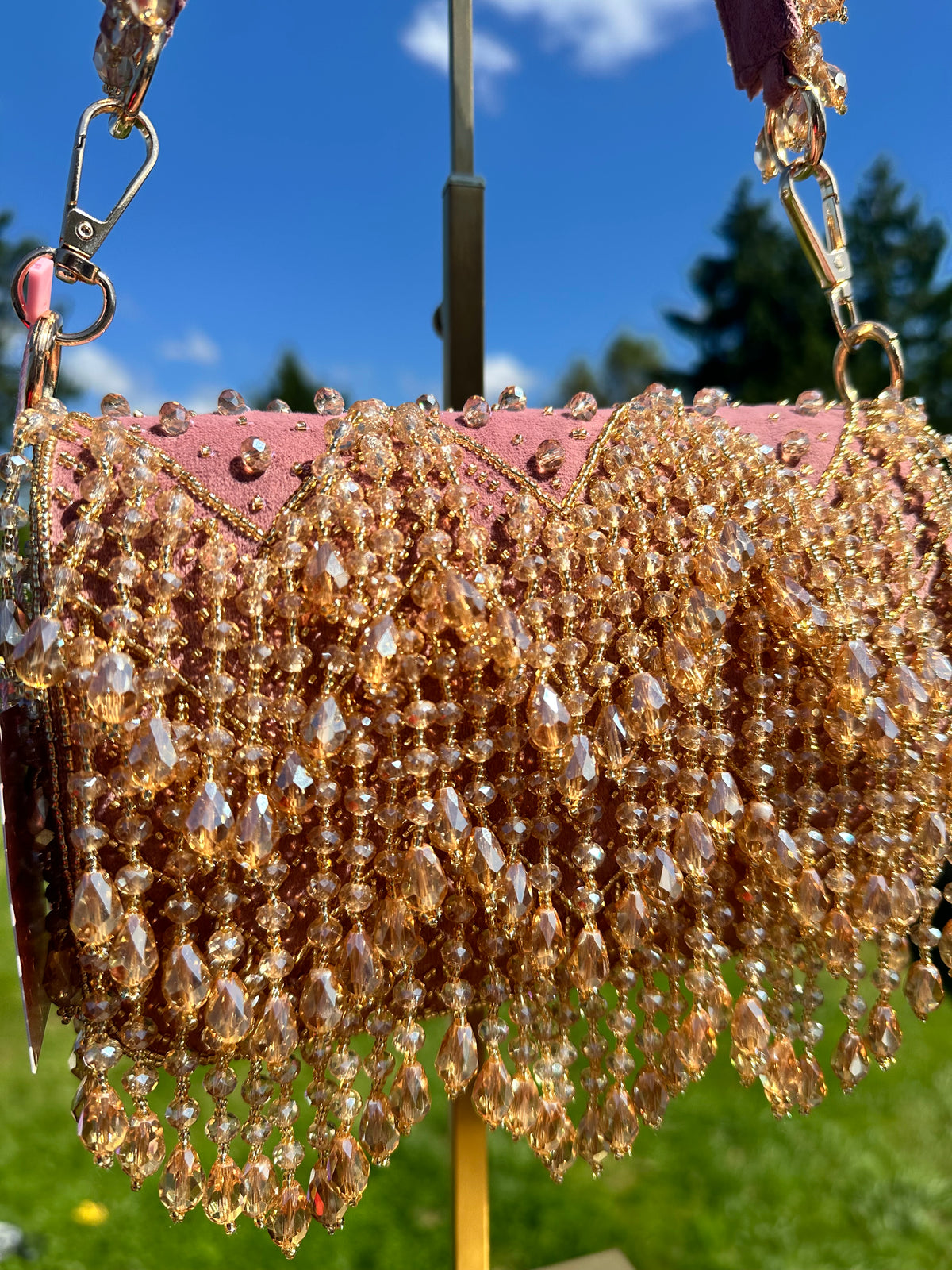 Zeenat Beaded Crystal Bag