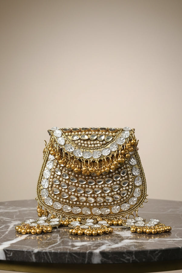 Ghungroo Kundan Clutch