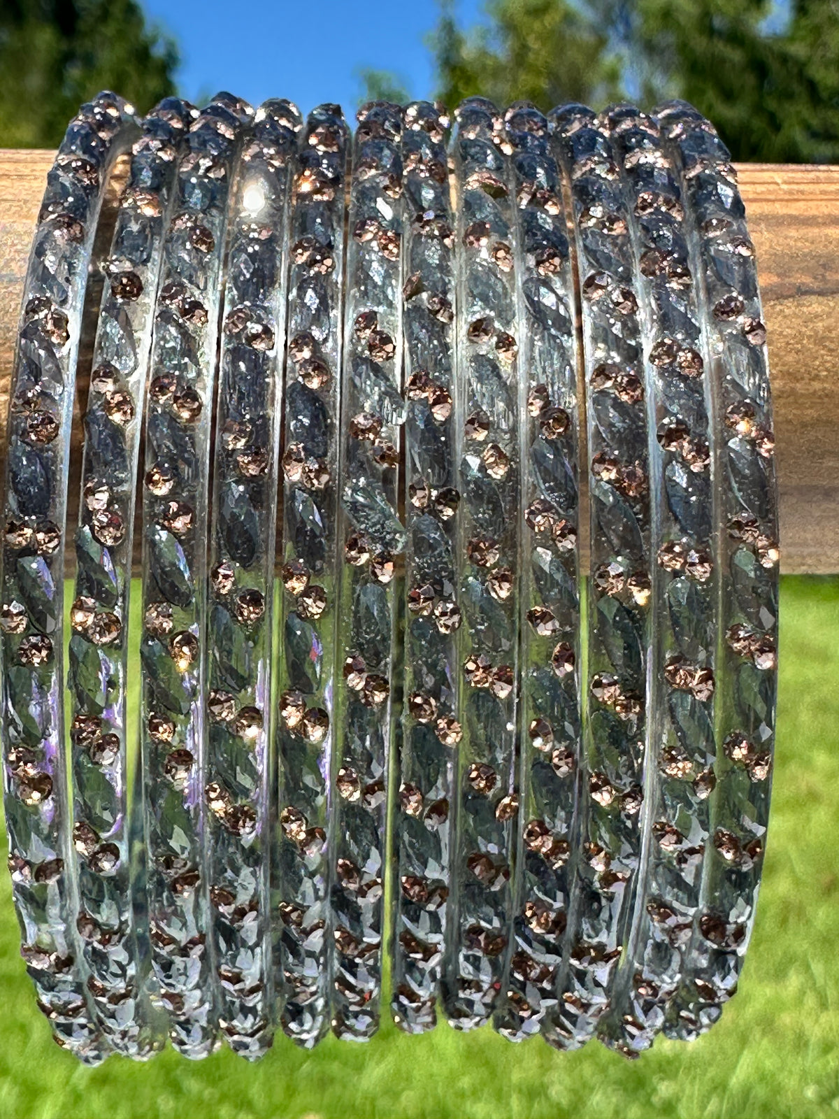 Raindrop Glass Bangles