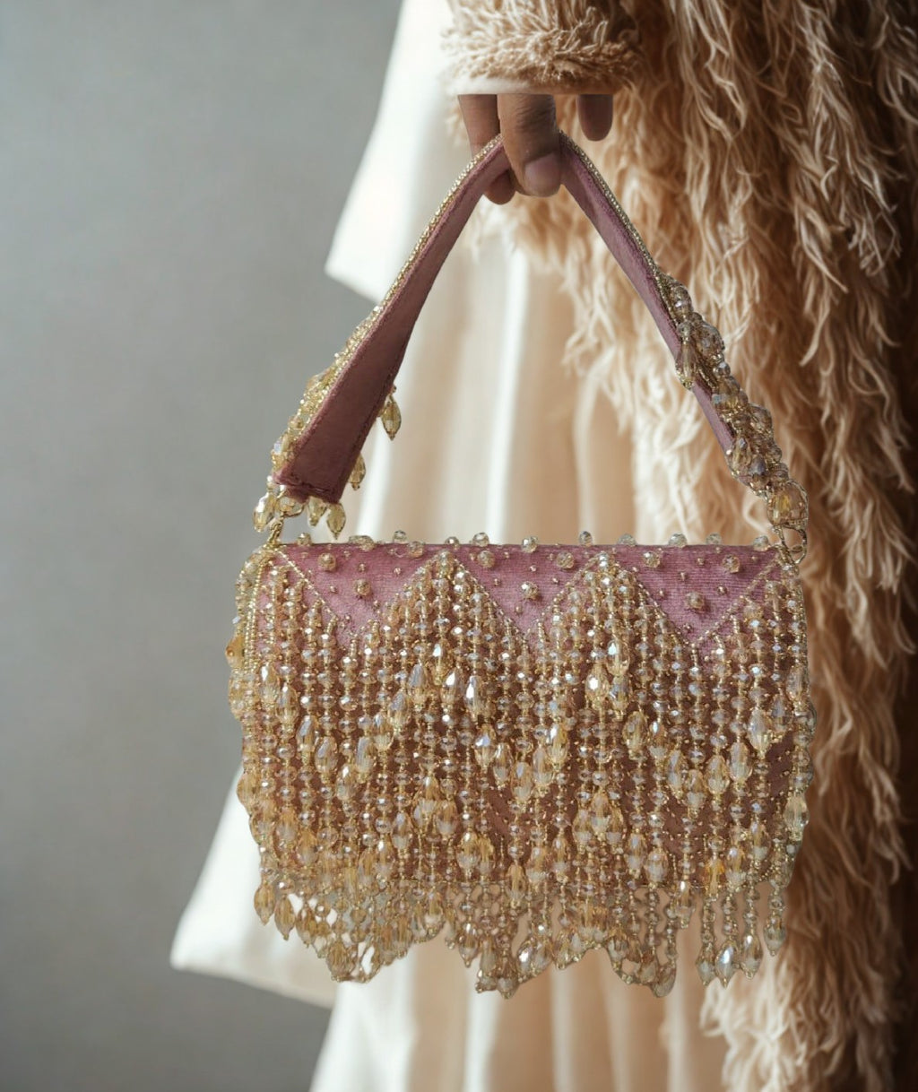 Zeenat Beaded Crystal Bag