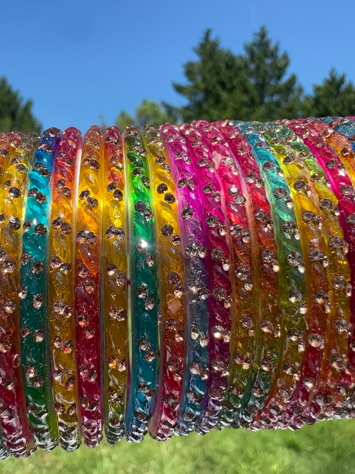 Raindrop Glass Bangles